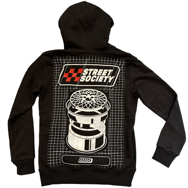 Street Society x BBS Hoodie "Retro Racing" schwarz