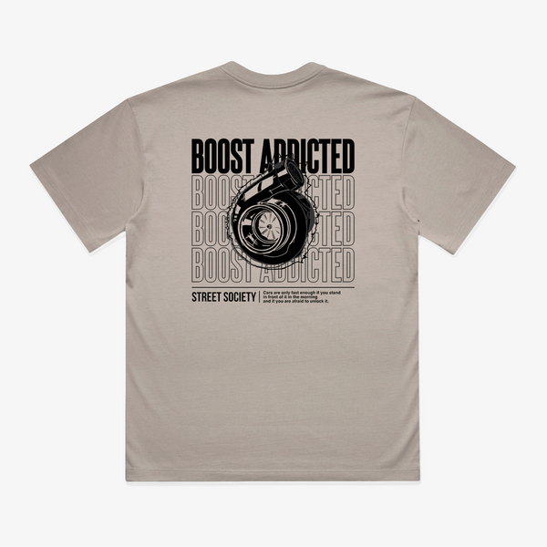 Street Society "Boost Addicted" Oversized T-Shirt beige