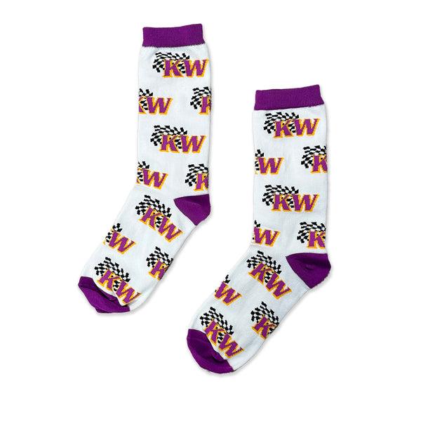 Street Society Socken "KW" weiß/lila