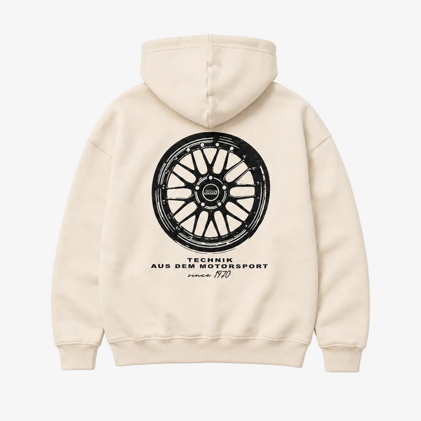 Street Society "BBS Rims" Oversized Hoodie cream - Street Society Store