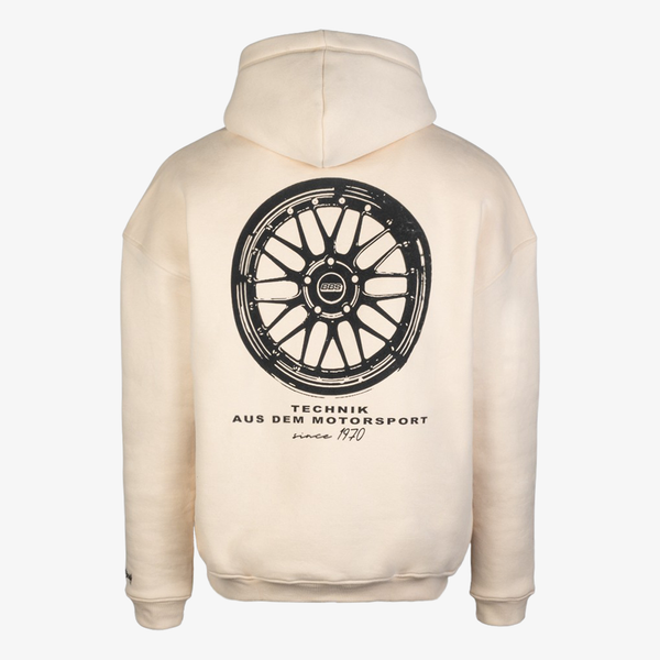 Street Society "BBS Rims" Oversized Hoodie cream