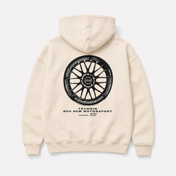 Street Society "BBS Rims" Oversized Hoodie cream