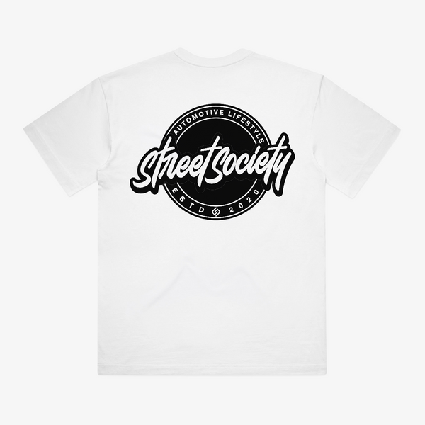 Street Society "Emblem" Oversized T-Shirt weiß